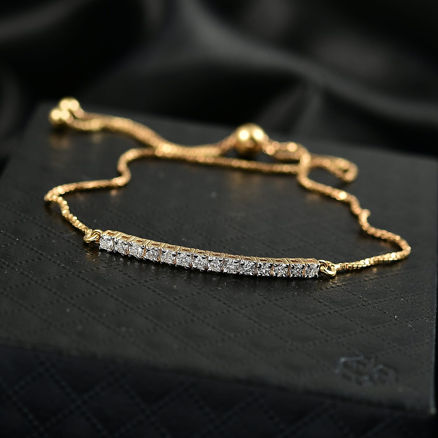 Luxuriant Lab Grown Diamond SI-GH Bracelet in 18K Vermeil Yellow Gold Plated Sterling Silver 0.50 Ct.
